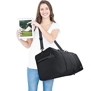 Urtala 120L Foldable Collapsible Waterproof Travel Duffel Bag for Men and Women with Shoe Compartment
