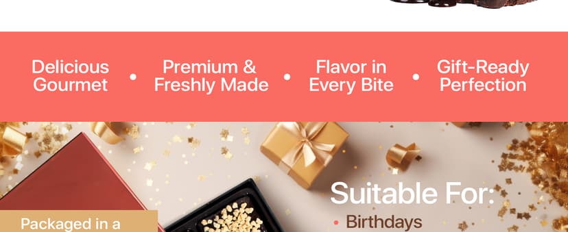 Gourmet Brownie Gift Box – 12 Assorted Rich, Chocolate Brownies Handcrafted for Freshness – Christmas Gift Basket, Holiday Gift Baskets for Women, Coworkers, Friends, Family - USA Made