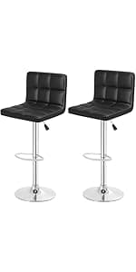 FDW Metal Bar Stools Set of 4 Counter Height Bar Stools 24 Inches Industrial Bar Chairs Patio Stool Stackable Backless Stool Indoor Outdoor Metal Kitchen Stools Bar Chairs (Black, 24")