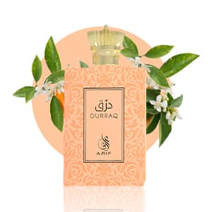 ARIF Durraq Perfumes – Floral Oriental Eau de Parfum for Women – Long-Lasting, Saffron, Plum, Orange Blossom, Neroli, Patchouli, Musk – Luxury Women's Fragrance – 3.4 oz