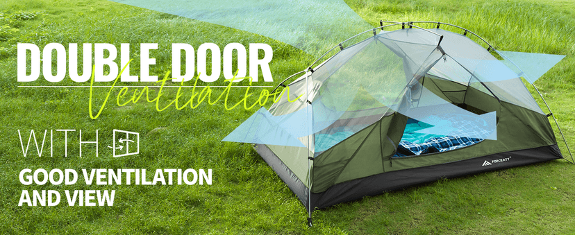 Forceatt Tent for 2 and 3 Person is Waterproof and Windproof, Camping Tent for 3 to 4 Seasons,Lightweight Aluminum Pole Backpacking Tent Can be Set Up Quickly,Great for Hiking