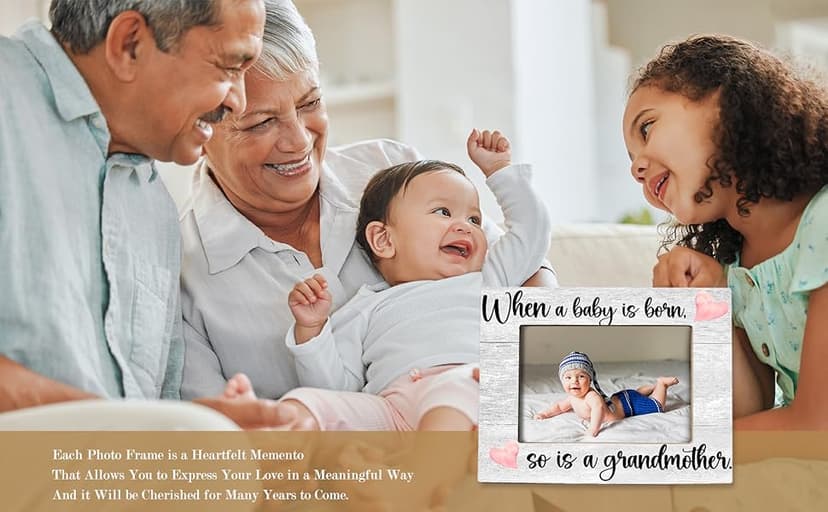First Time Grandma Gifts for Grandma, New Grandma Gifts First Time 2025, Grandma Picture Frame, When a Baby is Born So is a Grandmother, Photo Frame 8X10