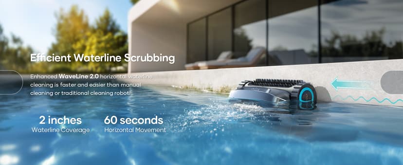 (2026 Upgrade) AIPER Scuba X1 Cordless Robotic Pool Cleaner with Micromesh Ultra-Fine Filter, Include Wireless Charging Dock, Cross Pattern Smart Navigation, Horizontal Waterline Scrubbing