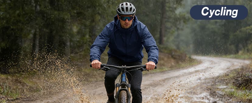 UIQUR Men's Rain Jacket Windbreaker Waterproof Jacket Raincoat Cycling Running Hiking Gear Hood Lightweight Packable