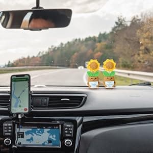 Mini Sunflower Mom Gifts from Daughter Son Kid, Handmade Crochet Mothers Day Christmas Birthday Gift with Card, Remember I Love You Mom, Positive Emotional Present, Cute Small Stuff Things