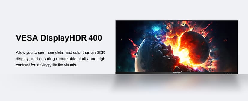 INNOCN 40C1R Ultrawide Monitor 40" WQHD 3440 x 1440p 144Hz FreeSync Premium HDR400 21:9 Computer Display 95% DCI-P3 500Nits IPS USB Type-C HDMI Tilt/Height Adjustable, Mountable
