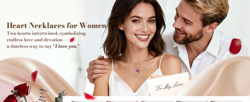 Gifon S925 Sterling Silver Necklace for Women, Wife Jewelry Rose Gold, Mom Birthday Valentines Mothers Day Gifts, Girlfriend Necklaces, Daughter Heart Jewel, Anniversary for Her