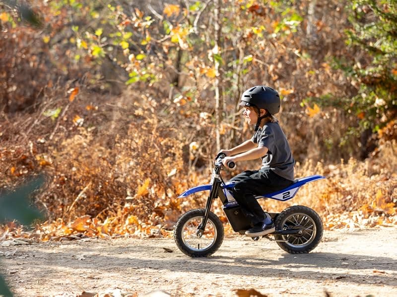 Razor MX125 Dirt Rocket Electric-Powered Bike with Authentic Motocross Geometry, Rear-Wheel Drive,100-watt, high-Torque, Chain-Driven Motor, for Kids 7+, Blue