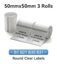 NIIMBOT B1 Label Maker Machine with Tape, 2 Inch Portable Sticker Printer for Home School & Small Business, Compatible with Phones & PC, Gray White