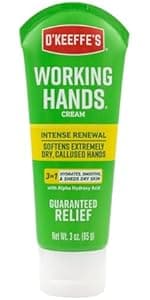 O'Keeffe's Working Hands Hand Cream for Extreme Dryness - 3.4 oz Jar (1 Pack) - Repairing Skincare for Cracked, Dry Hands