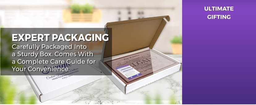 Personalized Cutting Board - Custom Engraved Wood Charcuterie Board - Best Wedding Gift Idea for Couples (Bride & Groom), Newlyweds - Handcrafted in USA from Premium Hardwood 002