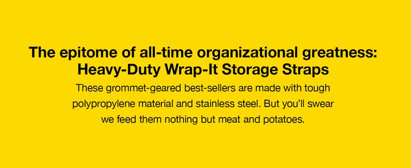 Garage Storage Extension Cord Organizer Cable Straps and Yard Cord Storage for Hose Organizer, Tools, RV Accessories Heavy-Duty Wrap-It Storage Straps - Assorted 6-Pack B06Y5Q4VZD