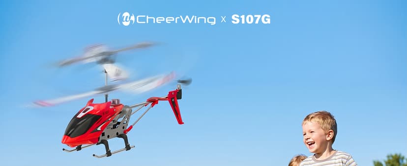Cheerwing S107/S107G Phantom 3CH 3.5 Channel Mini RC Helicopter with Gyro Crimson