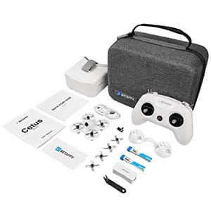 BETAFPV Cetus FPV RTF Drone Kit for Brushed Racing Drone, with LiteRadio 2 SE Transmitter VR02 FPV Goggles, Fly FPV Drone Kit for Beginners to Fly Faster Further