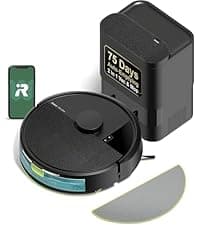 iRobot Roomba 104 2in1 Vacuum & Mop Robot - Self-Empties for 75 Days, Intense Power-Lifting Suction, Vacuums All Floors, Ideal for Pet Hair, LiDAR Smart Navigation Mapping, Mops Hard Floors