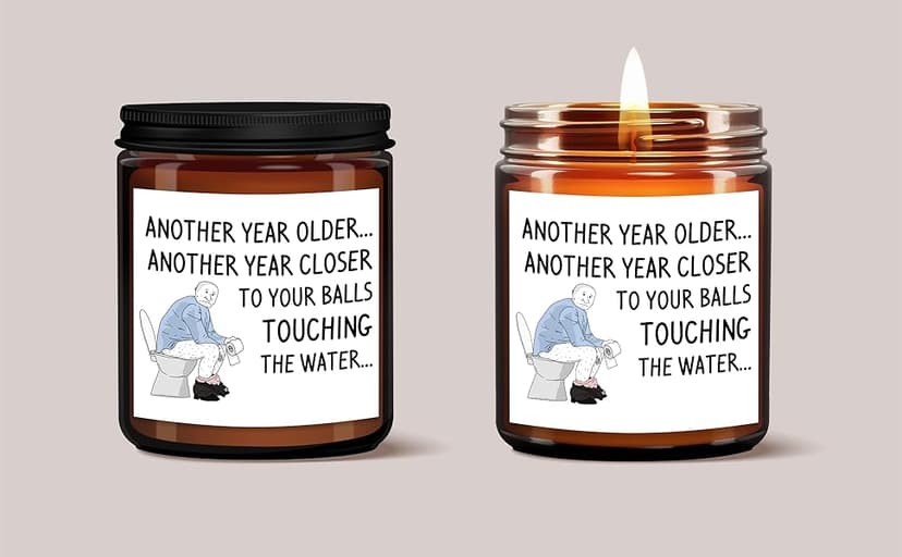 Birthday Gifts for Men Dad Boyfriend Him Husband Grandpa Brother Uncle Coworker Best Friend, Funny Present 65th 30th 75th 60th 40th 50th Birthday Gift Ideas, Happy Birthday Candles Unique Mens Gifts