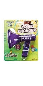 Toysmith Tech Gear Multi Voice Changer – Megaphone Toy with 8 Voice Effects and LED Lights – Fun Outdoor Toy for Kids Ages 5+ – Cool Gag Gifts or Birthday Gift Idea – Colors May Vary, Battery Included