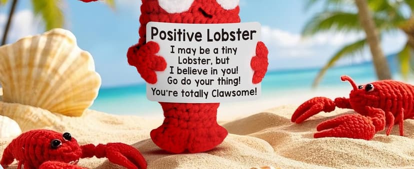 Gifts for Grilfriend Boyfriend Couples - to My Love Handmade Crochet Lobster Gifts, I Love You Gift for Her Him, Romantic Valentines Anniversary Birthday Chrismast Present for Women Men