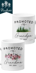 Christmas Gifts For First Time Grandparents, Promoted To Grandma And Grandpa Mugs Est 2025, Grandparents Baby Announcement, Pregnancy Announcement Mug, Grandparent To Be Gifts, New Grandparent Gift