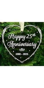 BSQUIELE Christmas Ornament for 10th Anniversary - Happy 10th Anniversary Ornament 2025-10th Wedding Ornament - 10 Year of Marriage Gifts for Couple - Birthday Gift for Husband, Wife