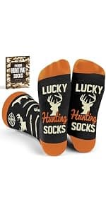 Hunting Accessories for Men, Dad - Funny Deer & Duck Hunting Socks - Stocking Stuffers, Christmas Gift B0GCCP51NT
