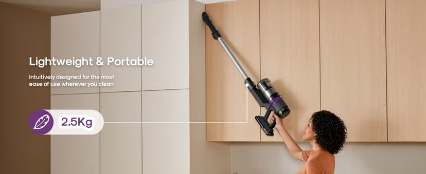 Eureka Cordless Vacuum Cleaner Lightweight, Stick Vacuum Rechargeable for Hardwood, Pet Hair, Black, ReactiClean 410