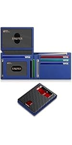 14 Cards Bifold Minimalist Thin Wallet with 2 ID Windows & Cash Slot Front Pockt Carteras Para Hombres Birthday Gifts for Men ZALVEX Wallet for Men Slim RFID Blocking Leather Credit Card Holder Wallet B0FPQ5H6BT