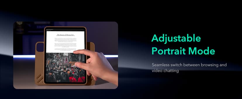 ESR for iPad Pro 11 Inch Case (2022/2021/2020/2018, 4th/3rd/2nd/1st Generation), Removable Magnetic Cover, Adjustable Portrait/Landscape Stand with Raised Display View, 9 Standing Angles, Brown