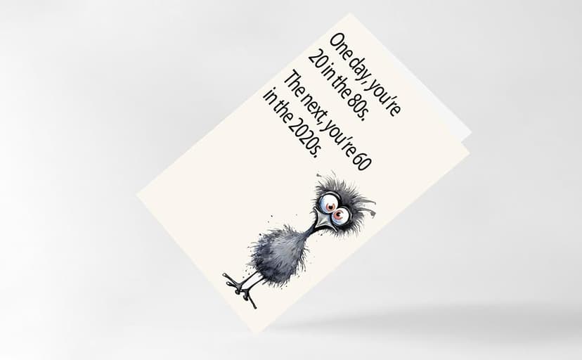 Funny 60th Birthday Card for Women Men, Unique 60th Birthday Gift for Mom, Dad, Friends – Hilarious 60th Birthday Decorations for Him or Her, Cool Card Gift for 60 Year Old Woman or Man