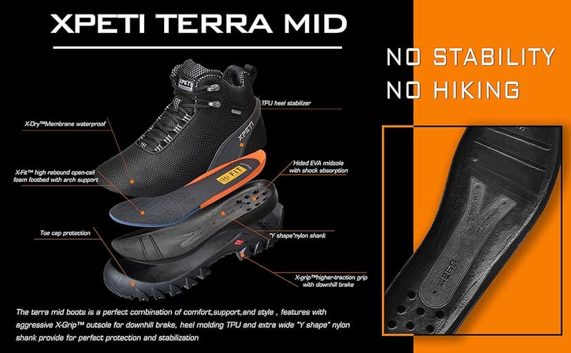 XPETI Men's TERRA Mid Hiking Boot