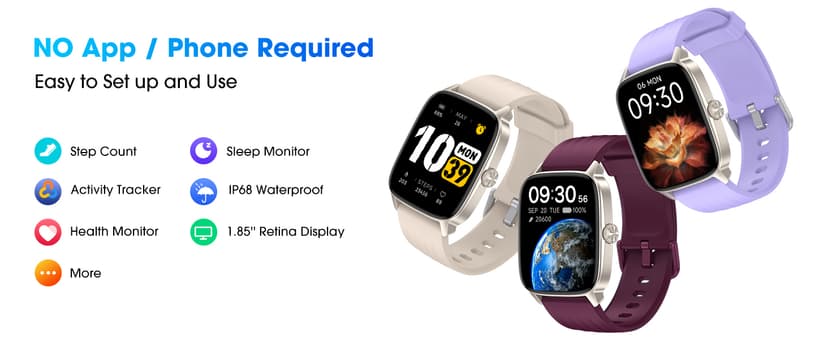 DAVIKO Pedometer Watch Senior Friendly No App/Phone Required, Waterproof Fitness Tracker Watch with Step Counter Calories/Sleep Tracker for Walking Running for Men Women