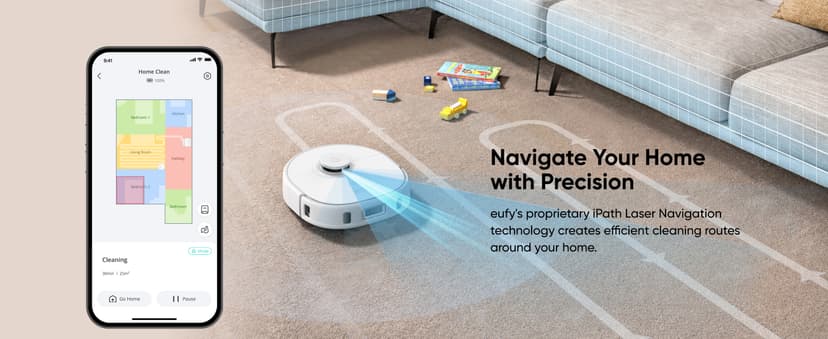 eufy X10 Pro Omni Robot Vacuum and Mop Combo, Incredible Suction, Dual Mops with 12 mm Auto-Lift and Carpet Detection, AI Obstacle Avoidance, Auto Mop Washing&Drying, Self-Emptying, White