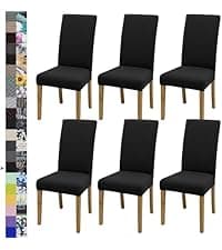 BIETYONE Chair Covers,Dining Room Chair Covers Set of 6,Stretch Kitchen Chair Cover,Washable Dining Chair Cover,Parsons Chair Slipcovers Protective,for Home,Restaurant,Banquet