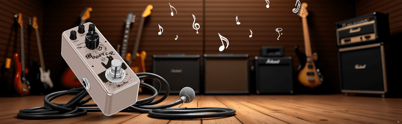 IOppWin Pure Boost 20dB+ Clean Boost Pedal - ±15dB 2-Band EQ, Metal Enclosure, True Bypass for Guitar/Bass