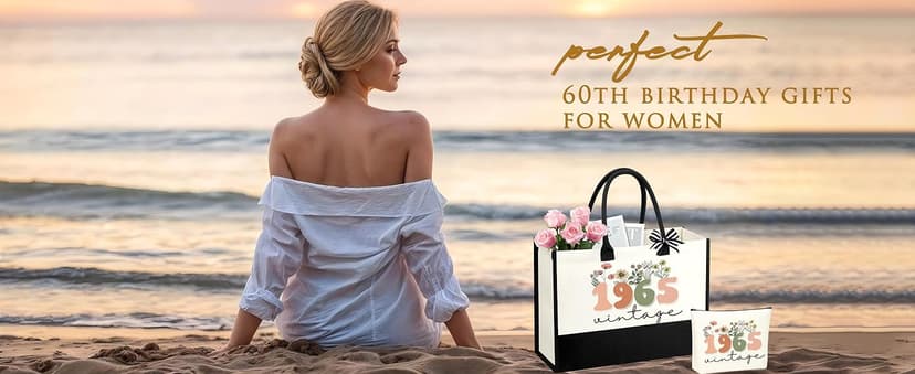 40th 50th 60th Birthday Gifts for Women Her Vintage 1965 1975 1985 Birthday Gifts Set for Grandma Mom Aunt Sister