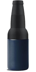 Stepstall Can Cooler Beer Bottle Holder with Beer Opener, 4-in-1 Design Slim Can Beer Bottle Insulators, Double Walled Stainless Steel Insulated, 12 OZ Beer Gifts for Men Father(Black American Flag)