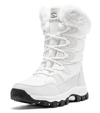 HOBIBEAR Women's Waterproof Winter Snow Boots Lightweight Warm Faux Fur Lined Mid-Calf Booties