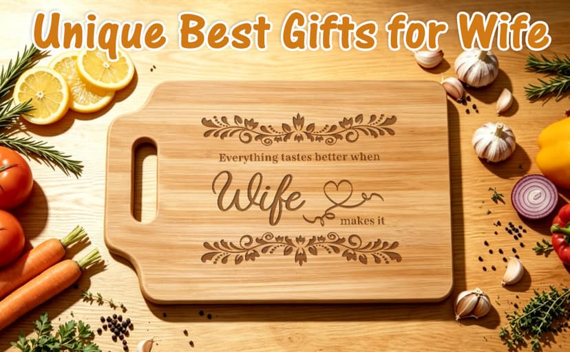 Wife Birthday Gift Ideas, " Everything Tastes Better " Engraved Cutting Board, Romantic Valentine's Day Gift to My Wife Birthday Gifts for Wife, Christmas Gift Ideas for Wife from Husband B0HBQ5XY3X