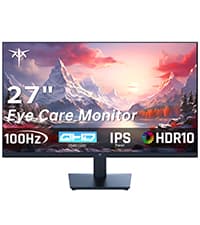 KTC 24 Inch QHD 2560x1440 IPS Computer Monitor, 100Hz Zero-Frame 2K Gaming Office Monitor, Adaptive Sync, HDR10, VESA, Tilt Adjustable, Low Blue Light, DisplayPort, HDMI, H24T27