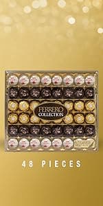 Ferrero Collection, 24 Count, Premium Gourmet Assorted Hazelnut Milk Chocolate, Dark Chocolate and Coconut, 9.1 oz