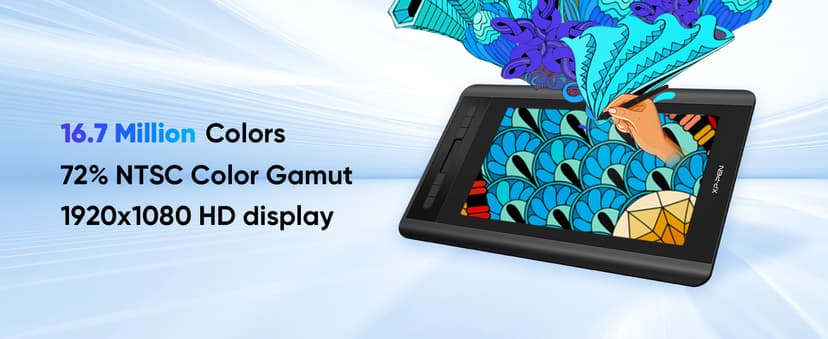 XP-PEN Artist12 11.6 Inch FHD Drawing Monitor Pen Display Graphic Monitor with PN06 Battery-Free Multi-Function Pen Holder and Glove 8192 Pressure Sensitivity