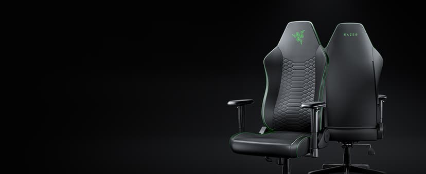 Razer Iskur V2 X NewGen Ergonomic Gaming Chair — Built-in Lumbar Support, Cooltouch Gen-2 EPU Leather, Ultra-Wide Seat Base, Adjustable 152 Degree Recline, Foam Cushions — Black/Green