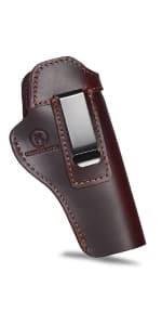 KOSIBATE Leather Gun Belt for Men - Heavy Duty EDC Belt, Concealed Carry CCW Belt- 1.5-Inch Width, 14 OZ Leather