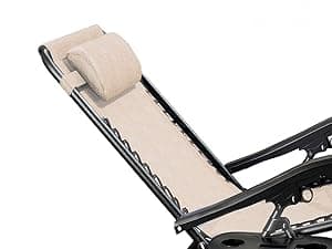 Nestl Zero Gravity Chairs, Portable Patio Lounge Chair Outdoor with Pillows & Cup Holder Trays, Adjustable Steel Mesh Reclining Camping Chair, Folding Patio Lawn Chair for Deck, Beach, Yard - Blue