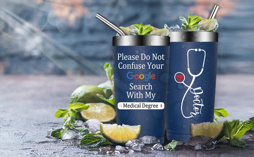 Christmas, Appreciation, Doctors Day Gifts for Doctors, MD, Residency, Physician - Funny Gift for Doctor Male, Female BIRGILT Doctor Gifts for Men, Women - 20 oz Medical Degree Tumbler Cup B0GWWGFWZD