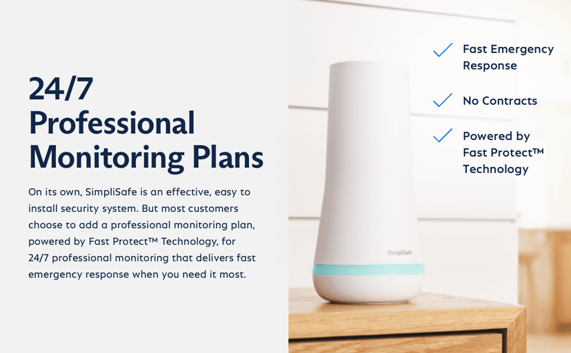 SimpliSafe 105dB Auxiliary Siren - Compatible with Gen 3 Home Security System