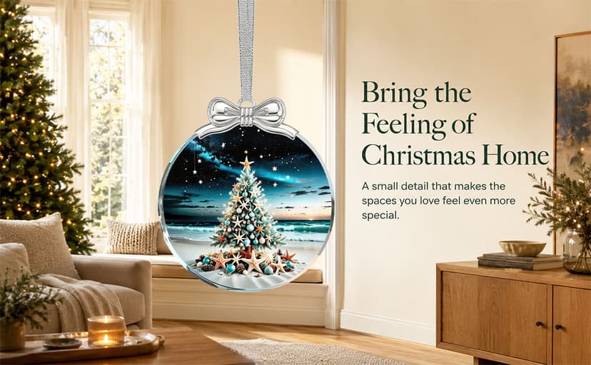 Hanging Ornament for Christmas Tree Decorations- Holiday Keepsake Present Exchange Idea Book Tree Christmas Ornament Unique 2026, Book Lover Gift Glass B0FJMNWGJ9
