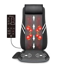 Snailax Neck Back Massager with Heat, Full Body Massage Chair Pad, Adjustable Compression, Rolling, Shiatsu Massage Seat Cushion, Chair Massagers,Gifts for Women, Man (Upgrade)