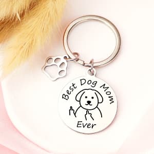 Dog Mom Gifts for Women Dogs Themed Gift for Dog Lovers Gifts for Women Gift for Dogs Owners Puppy Themed Basket - Drinking Cup Makeup Bag Candle Bracelets Keychain Socks
