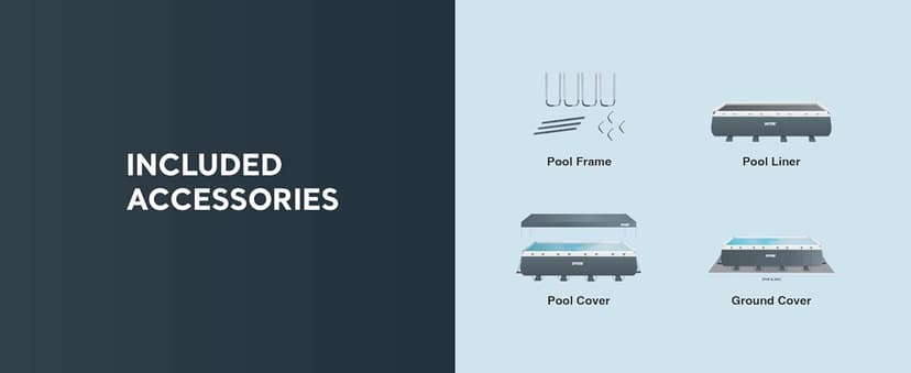 Intex 18' x 9' x 52" Ultra XTR Rectangular Frame Swimming Pool Set with Pump - Above Ground Backyard Large Rectangle Pool with 45-Inch Deep Water